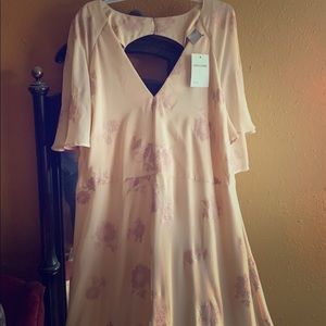 ASOS dress. Light pink with mauve sparkly roses.